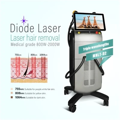 2000w Diod Lazer 4 Ondas Epilasyon Makinesi Taşınabilir